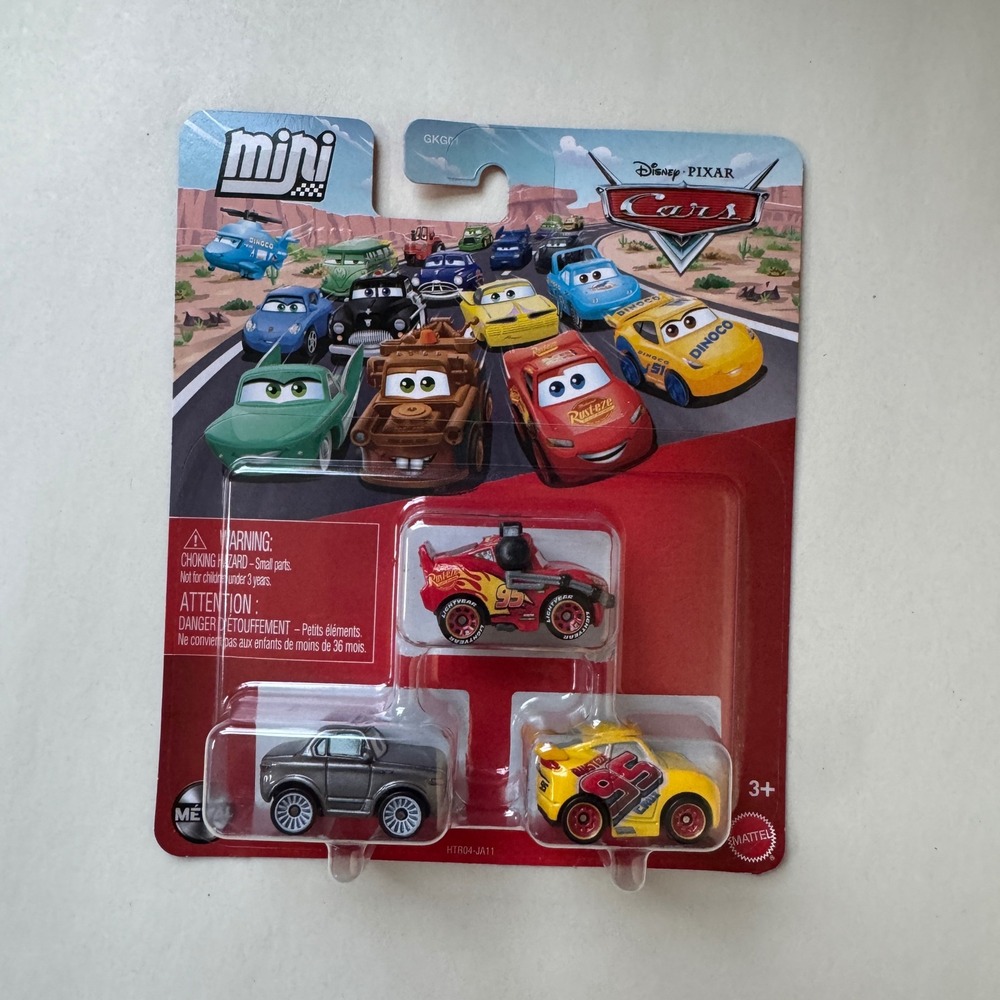 Disney Pixar Cars Mini Racers Lightning McQueen Cruz Ramirez Sterling 3-Pack NEW